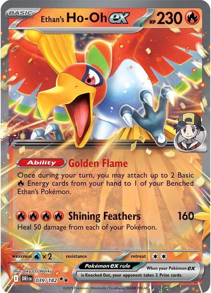Ethan's Ho-Oh ex 039/182 (SV10: Destined Rivals)  - Holofoil | Good Games Morley