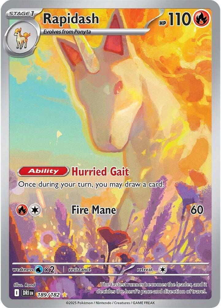Rapidash 189/182 (SV10: Destined Rivals)  - Holofoil | Good Games Morley