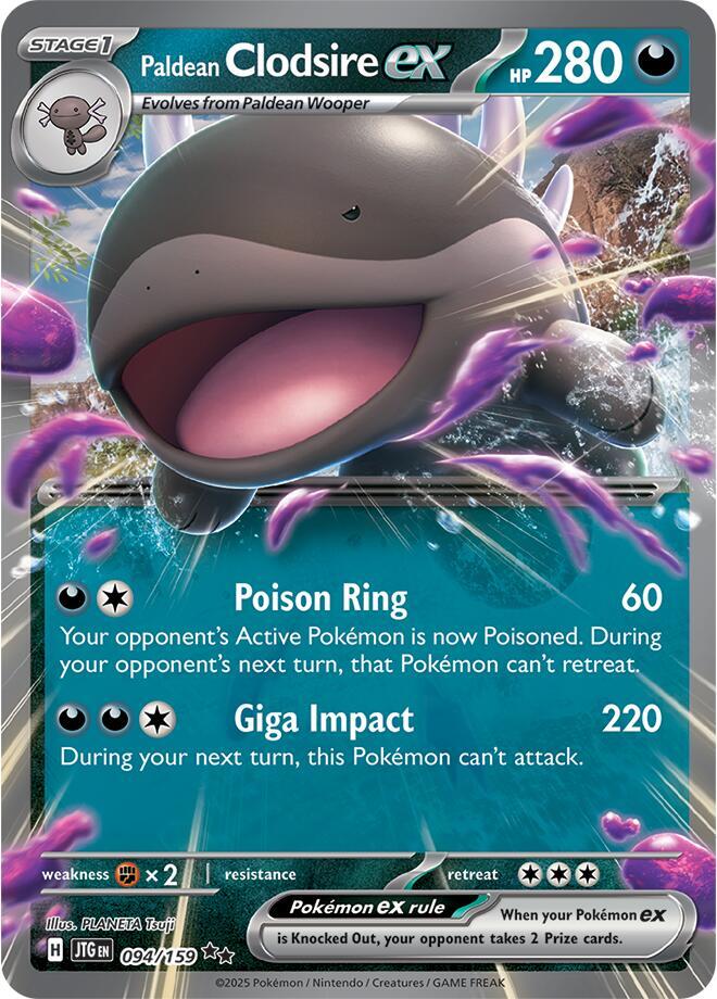 Paldean Clodsire ex 094/159 (SV09: Journey Together)  - Holofoil | Good Games Morley