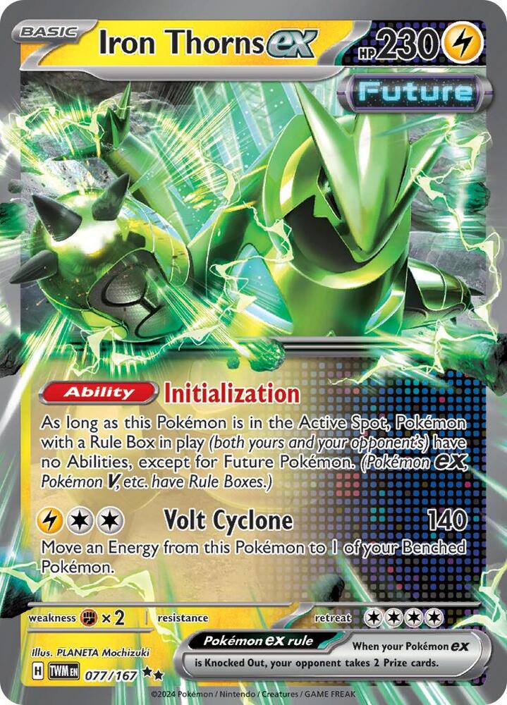 Iron Thorns ex 077/167 (SV06: Twilight Masquerade)  - Holofoil | Good Games Morley