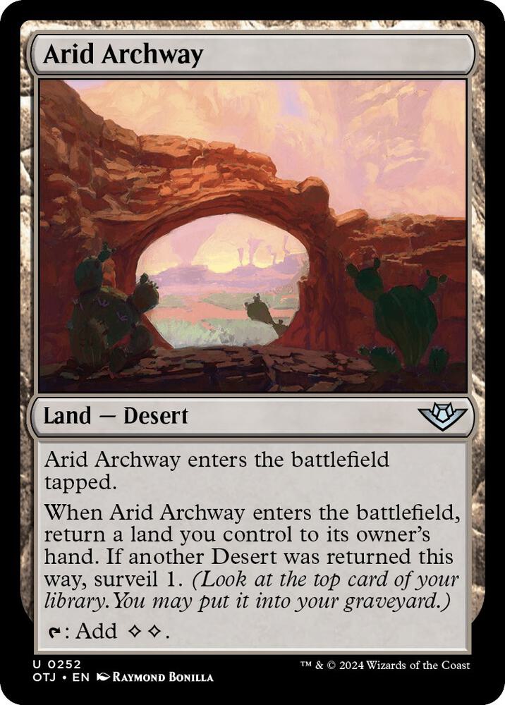 Arid Archway 252 (Outlaws of Thunder Junction)  - Foil | Good Games Morley