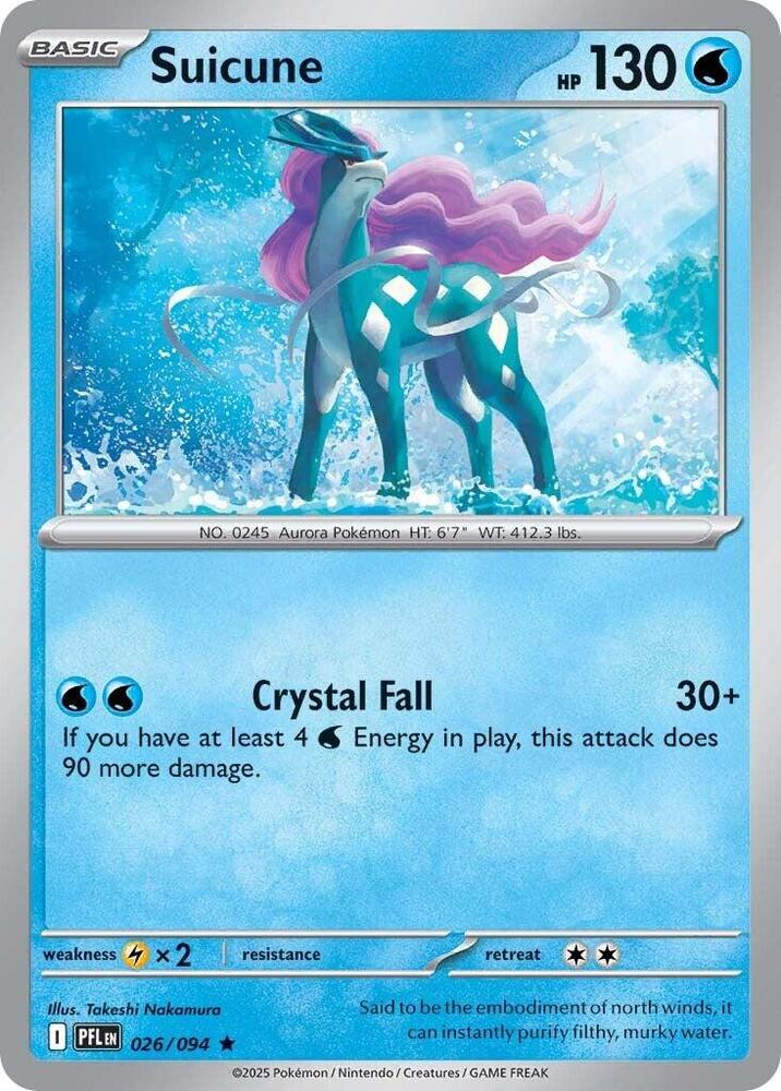 Suicune 026/094 (ME02: Phantasmal Flames)  - Holofoil | Good Games Morley