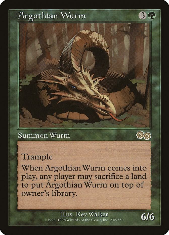 Argothian Wurm 236/350 (Urza's Saga)  | Good Games Morley