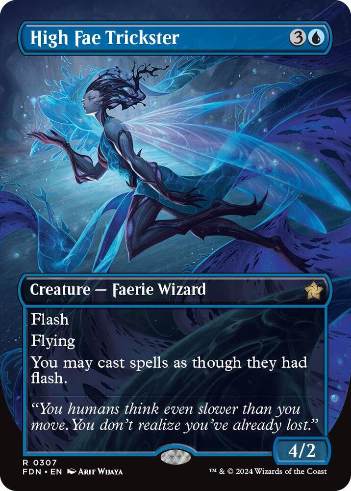 High Fae Trickster 307 (Foundations)  - Borderless Foil | Good Games Morley
