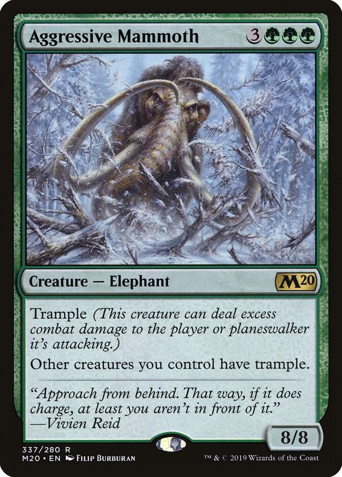 Aggressive Mammoth 337/280 (Core Set 2020)  | Good Games Morley