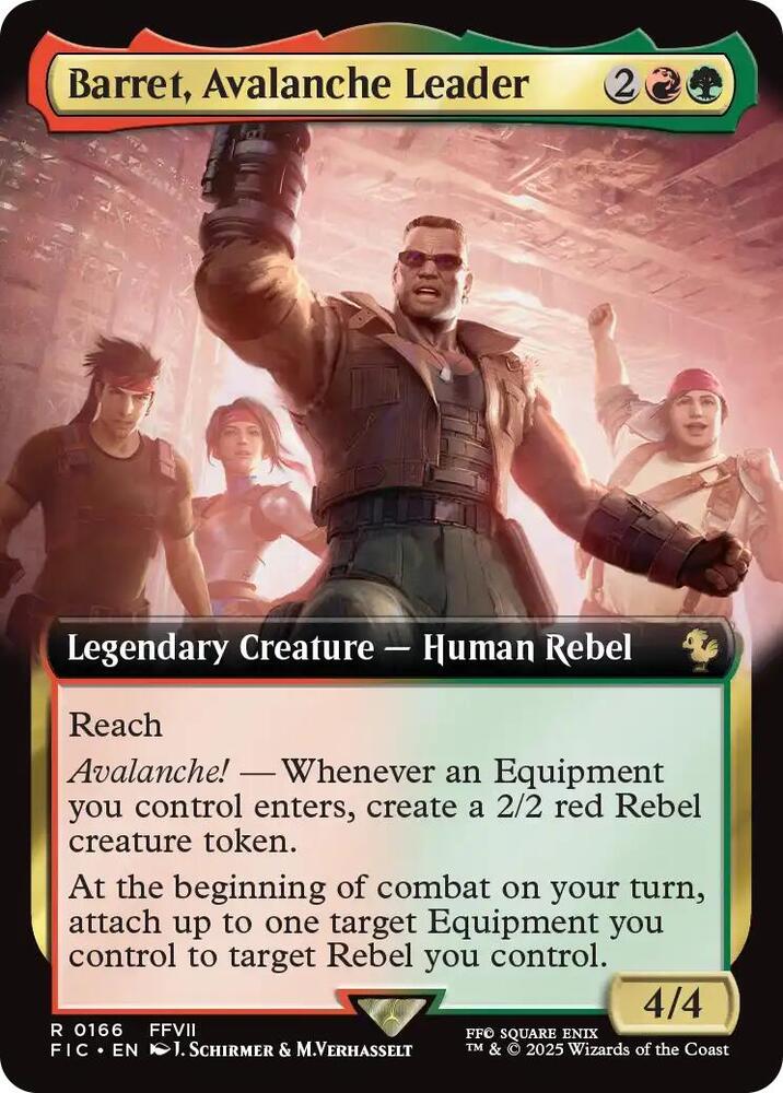 Barret, Avalanche Leader 166 (Commander: FINAL FANTASY)  - Extended Art Foil | Good Games Morley