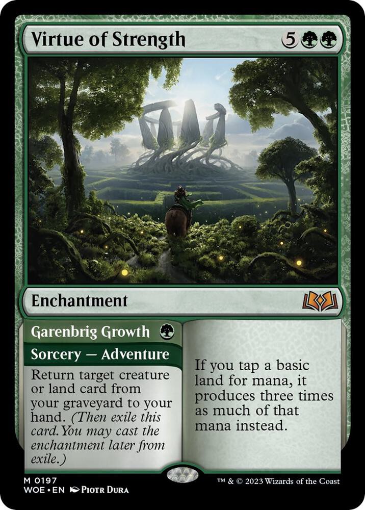 Virtue of Strength // Garenbrig Growth 197/276 (Wilds of Eldraine)  - Foil | Good Games Morley