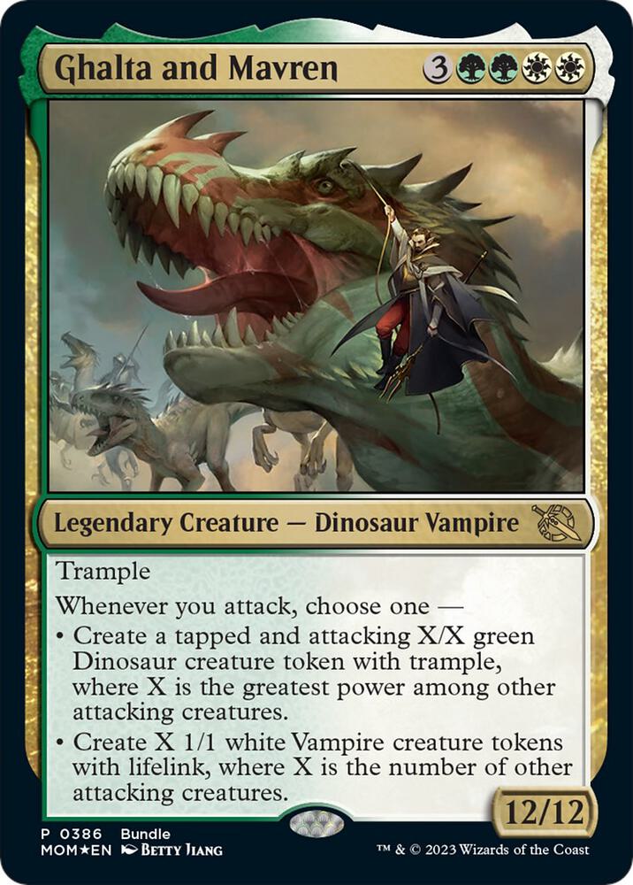 Ghalta and Mavren MOM Bundle 386 (Unique and Miscellaneous Promos)  - Foil | Good Games Morley