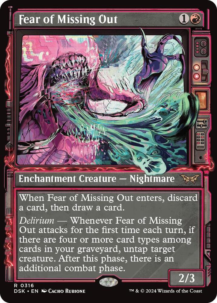 Fear of Missing Out 316 (Duskmourn: House of Horror)  - Showcase Foil | Good Games Morley