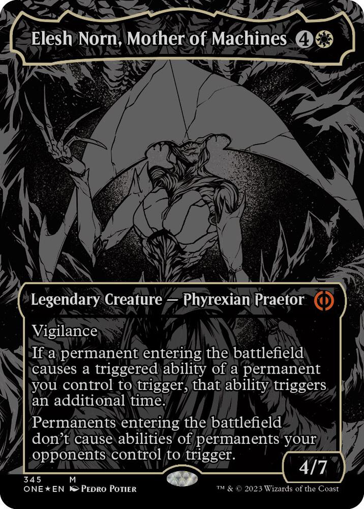 Elesh Norn, Mother of Machines 345/271 (Phyrexia: All Will Be One)  - Oil Slick Foil | Good Games Morley