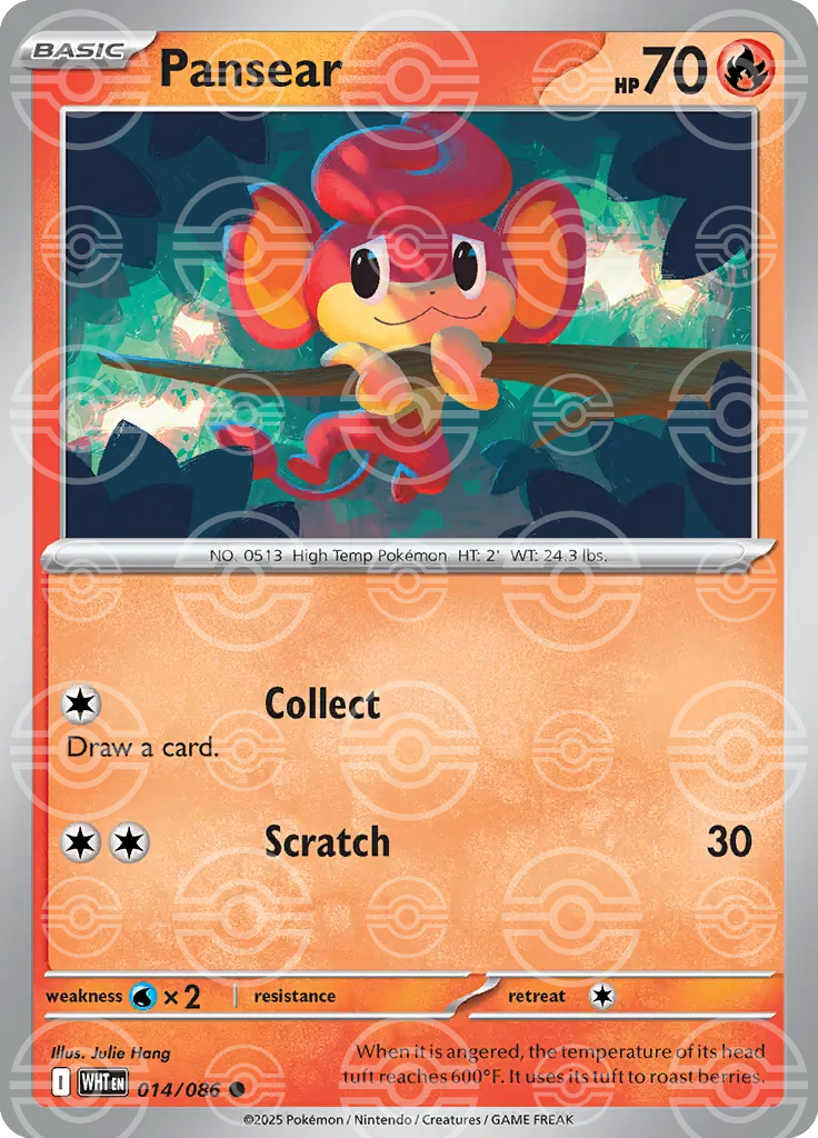 Pansear 014/086 (SV: White Flare)  - Poke Ball Holofoil | Good Games Morley