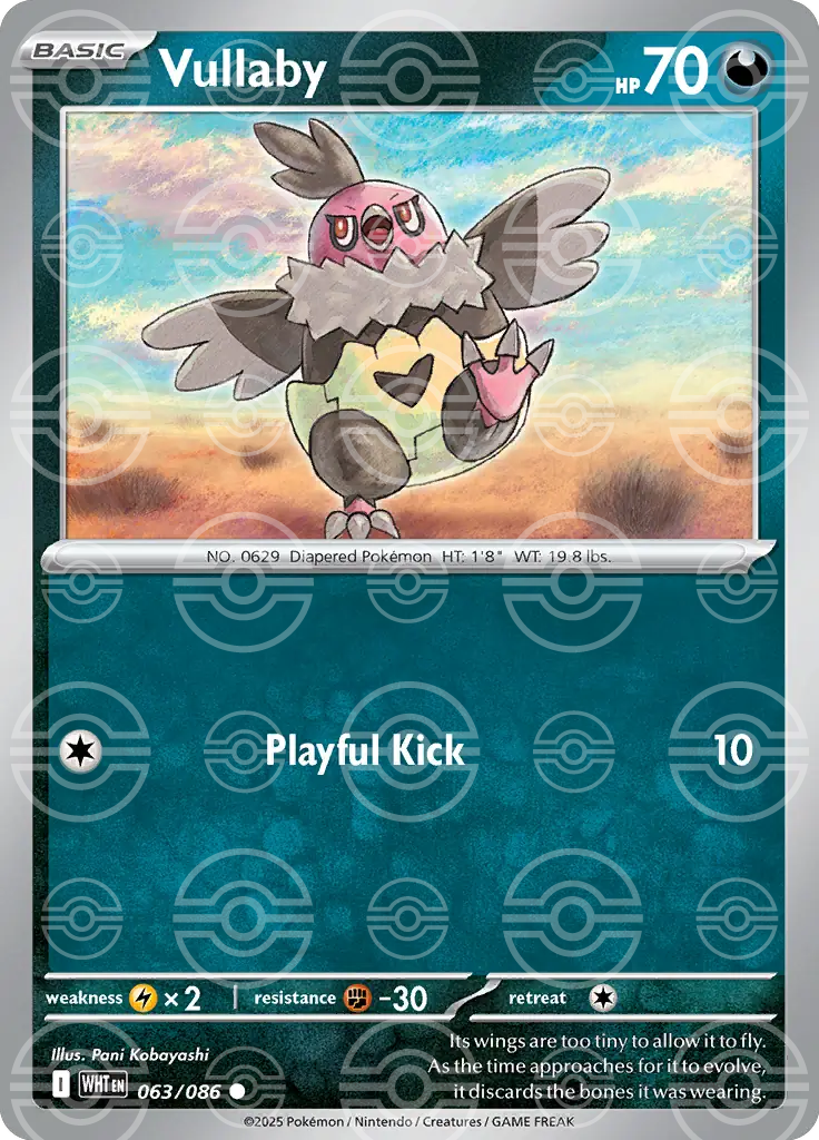 Vullaby 063/086 (SV: White Flare)  - Poke Ball Holofoil | Good Games Morley