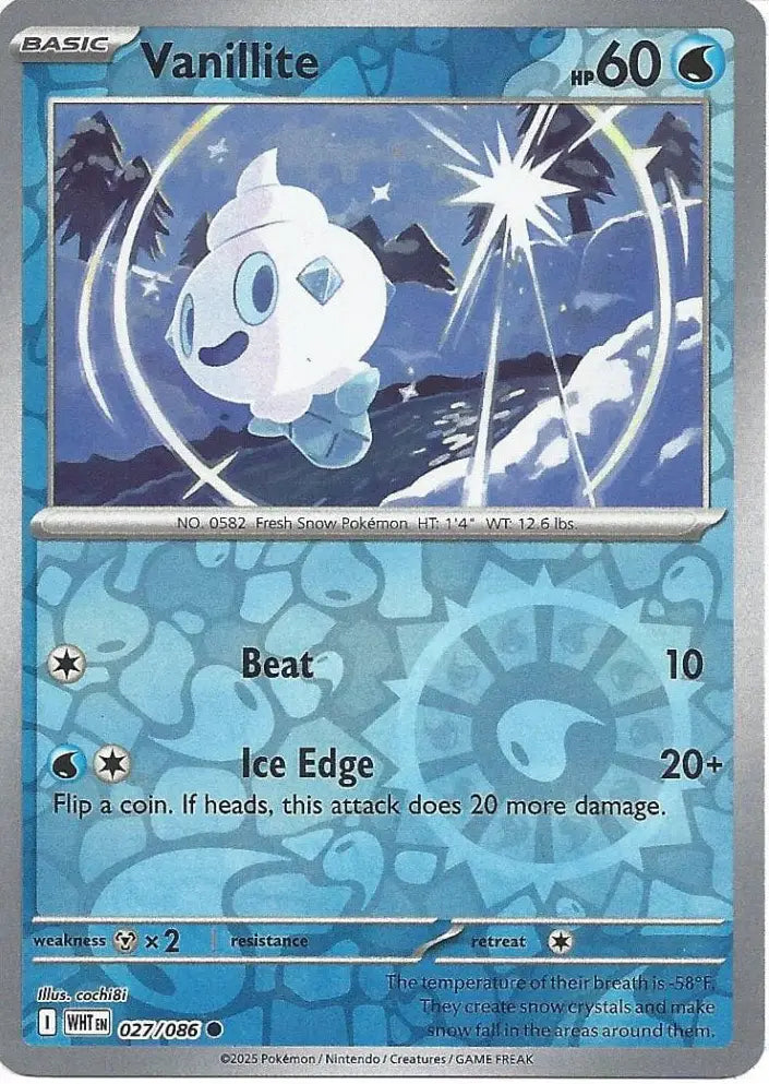 Vanillite 027/086 (SV: White Flare)  - Reverse Holofoil | Good Games Morley