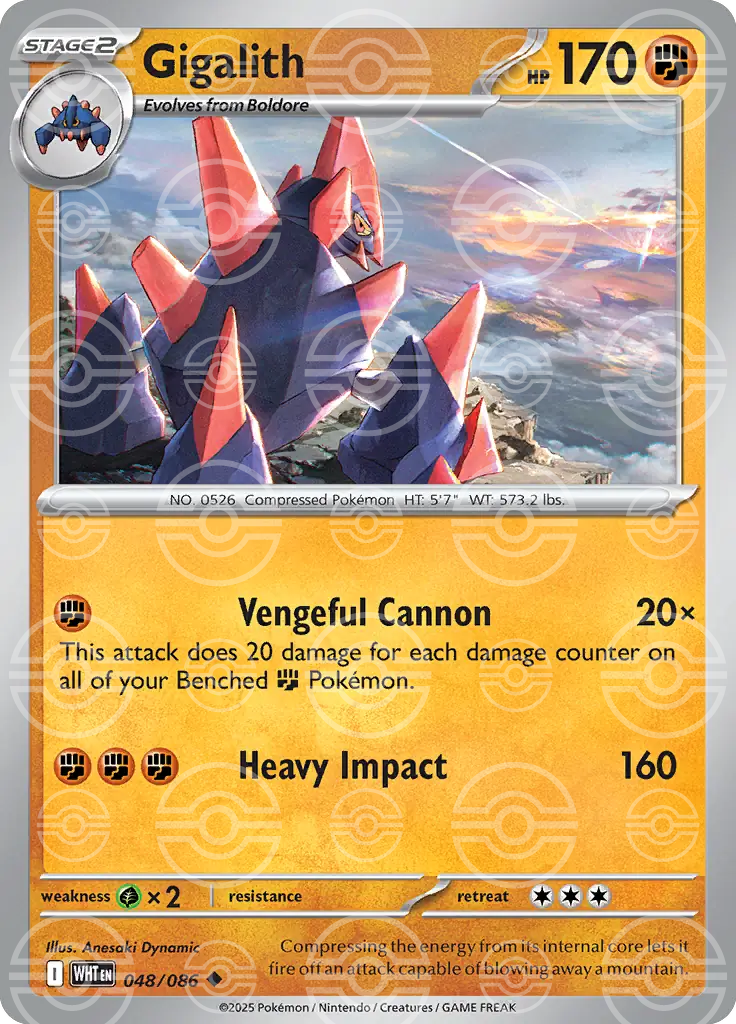 Gigalith 048/086 (SV: White Flare)  - Poke Ball Holofoil | Good Games Morley