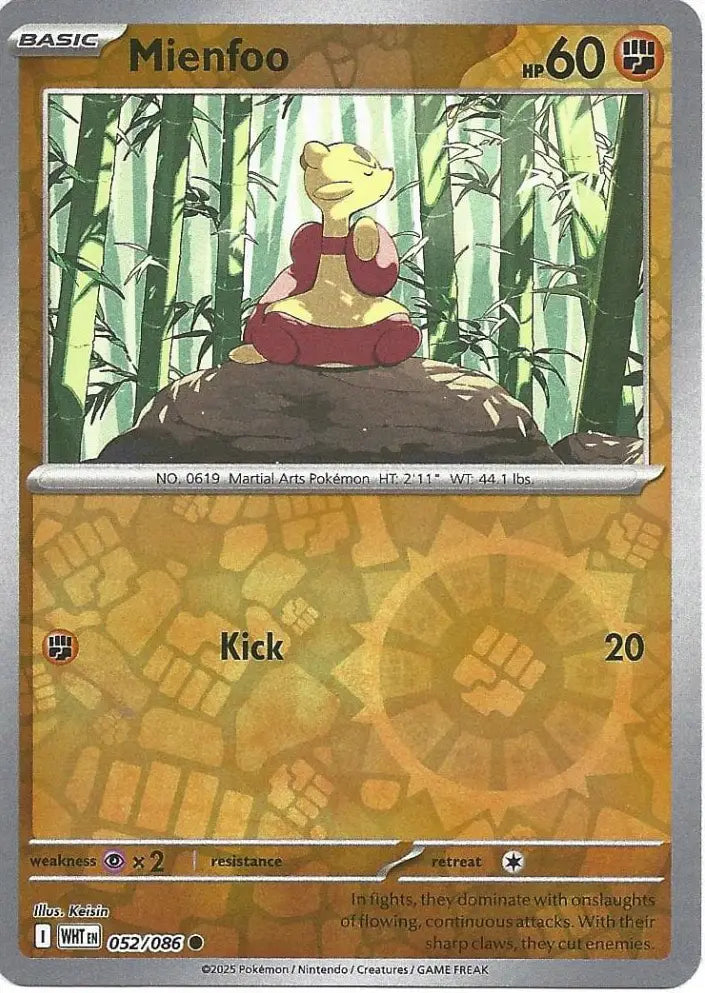 Mienfoo 052/086 (SV: White Flare)  - Reverse Holofoil | Good Games Morley