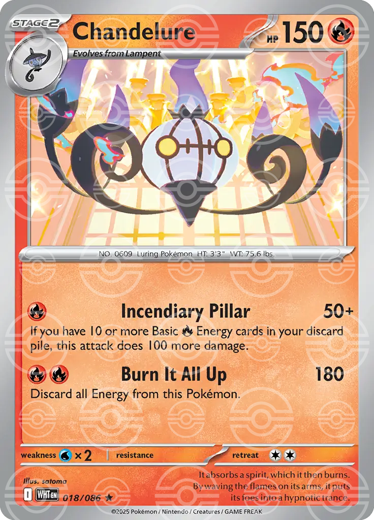 Chandelure 018/086 (SV: White Flare)  - Poke Ball Holofoil | Good Games Morley