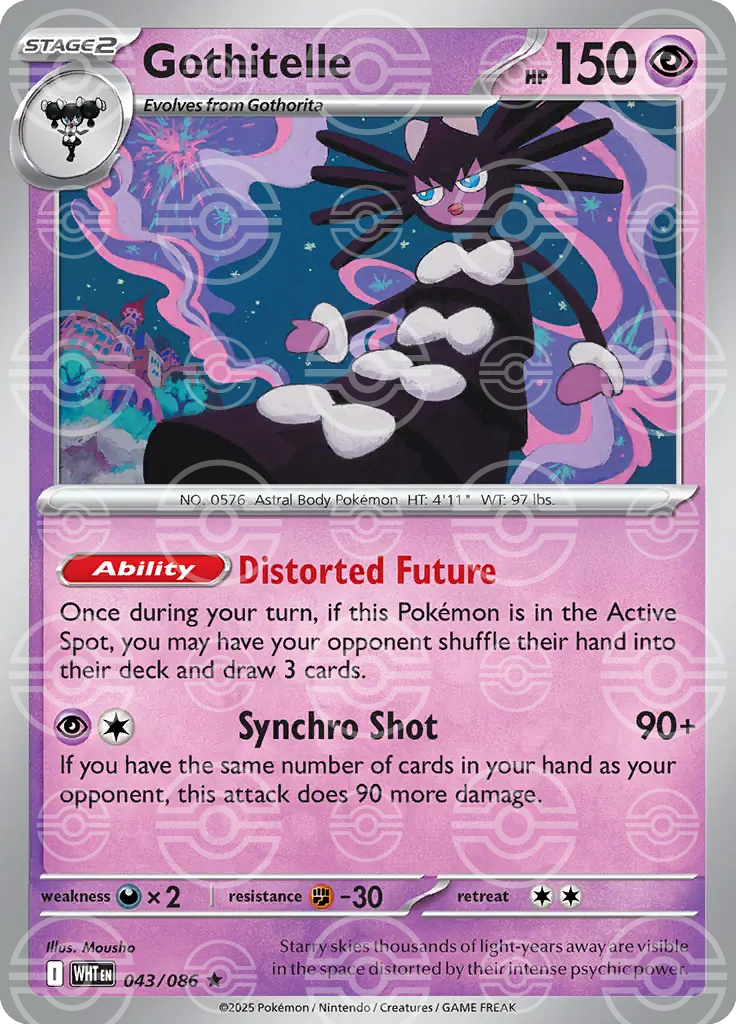 Gothitelle 043/086 (SV: White Flare)  - Poke Ball Holofoil | Good Games Morley
