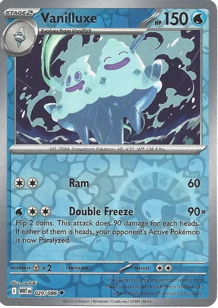 Vanilluxe 029/086 (SV: White Flare)  - Reverse Holofoil | Good Games Morley
