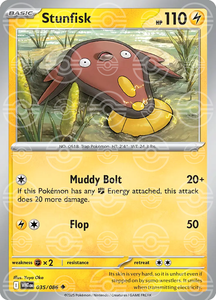 Stunfisk 035/086 (SV: White Flare)  - Poke Ball Holofoil | Good Games Morley