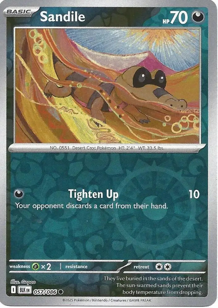 Sandile 057/086 (SV: Black Bolt)  - Reverse Holofoil | Good Games Morley