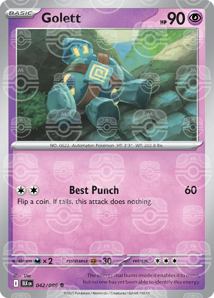 Golett 042/086 (SV: Black Bolt)  - Master Ball Holofoil | Good Games Morley