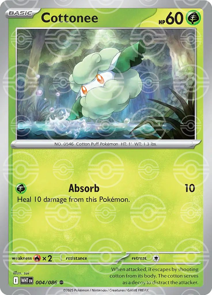 Cottonee 004/086 (SV: White Flare)  - Poke Ball Holofoil | Good Games Morley