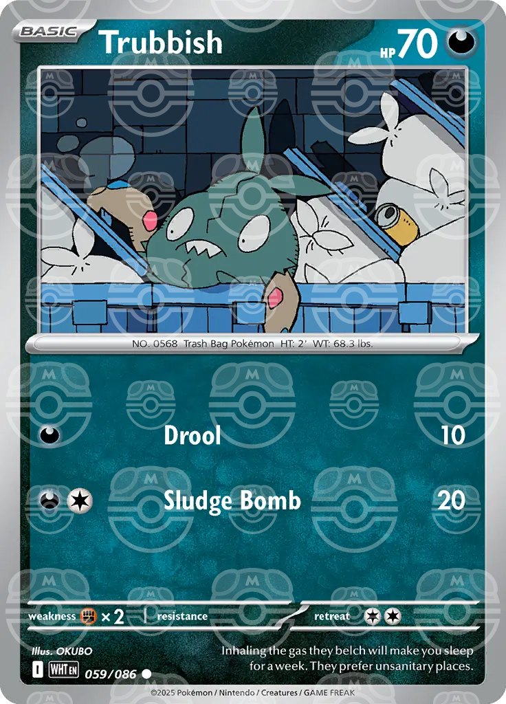 Trubbish 059/086 (SV: White Flare)  - Master Ball Holofoil | Good Games Morley