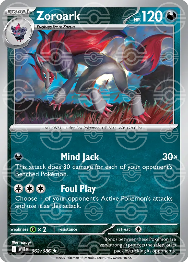 Zoroark 062/086 (SV: White Flare)  - Poke Ball Holofoil | Good Games Morley