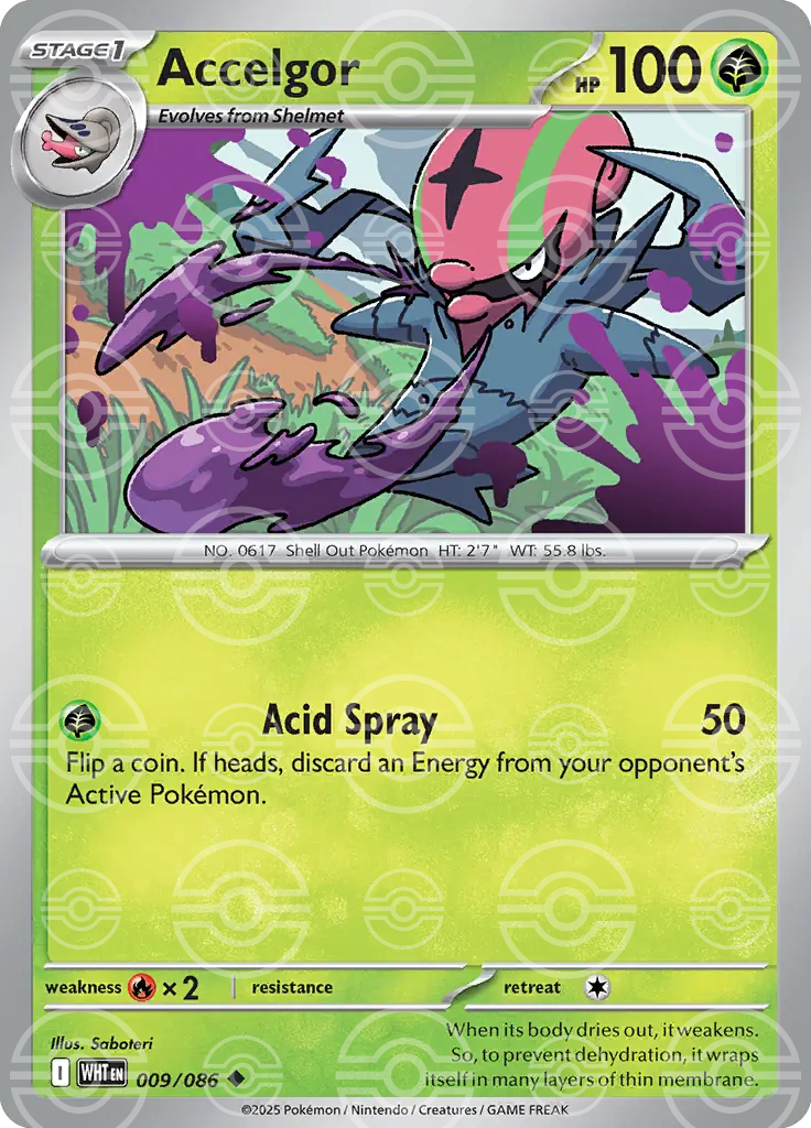 Accelgor 009/086 (SV: White Flare)  - Poke Ball Holofoil | Good Games Morley