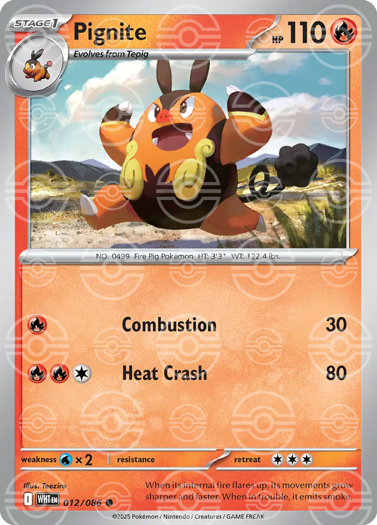 Pignite 012/086 (SV: White Flare)  - Poke Ball Holofoil | Good Games Morley