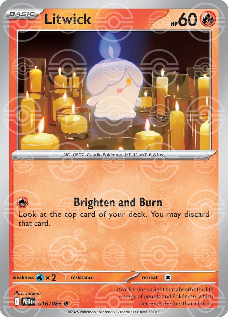 Litwick 016/086 (SV: White Flare)  - Poke Ball Holofoil | Good Games Morley