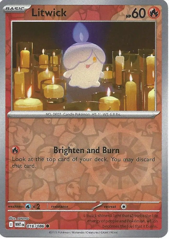 Litwick 016/086 (SV: White Flare)  - Reverse Holofoil | Good Games Morley
