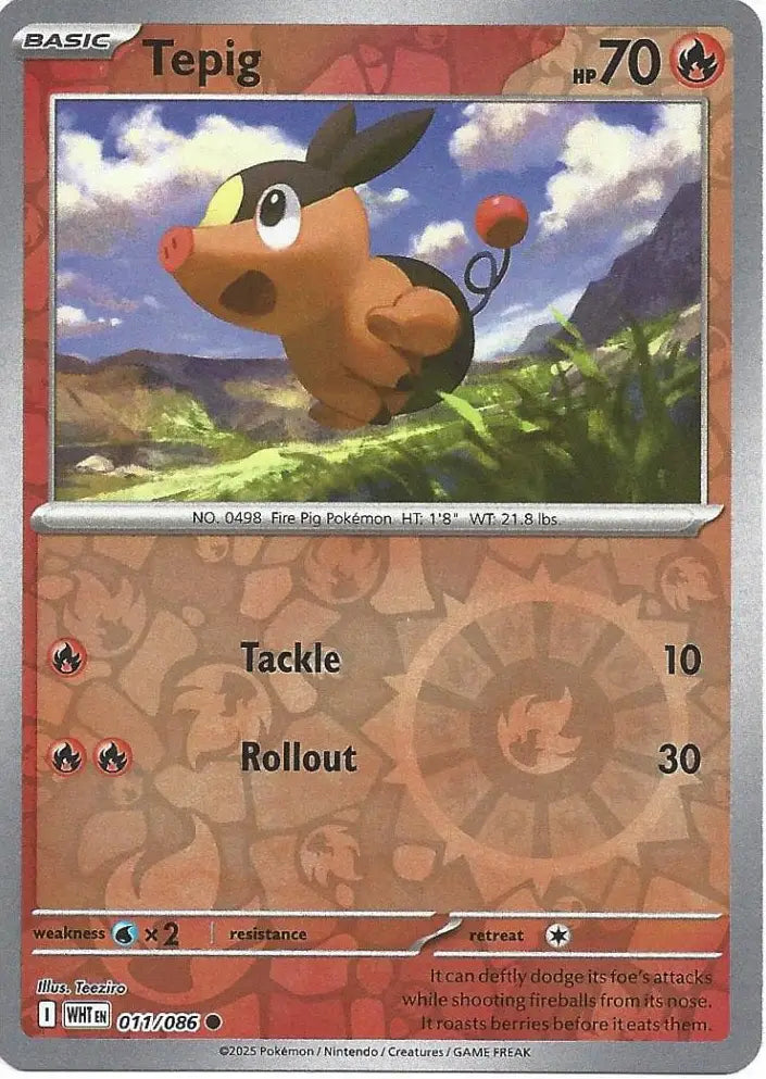 Tepig 011/086 (SV: White Flare)  - Reverse Holofoil | Good Games Morley