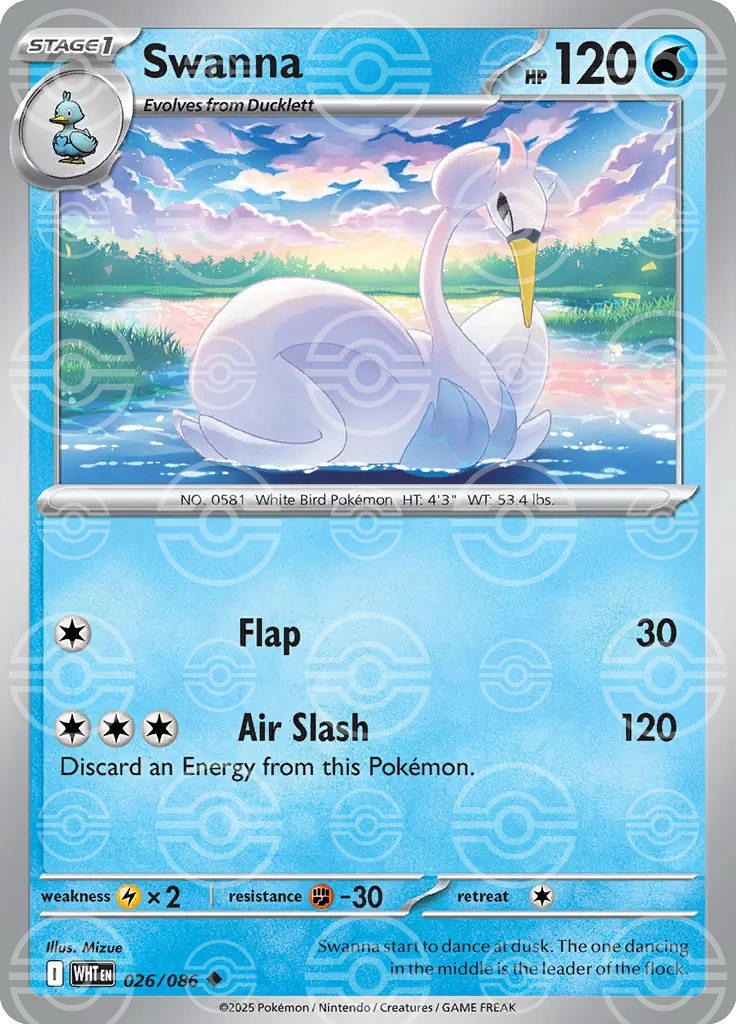 Swanna 026/086 (SV: White Flare)  - Poke Ball Holofoil | Good Games Morley