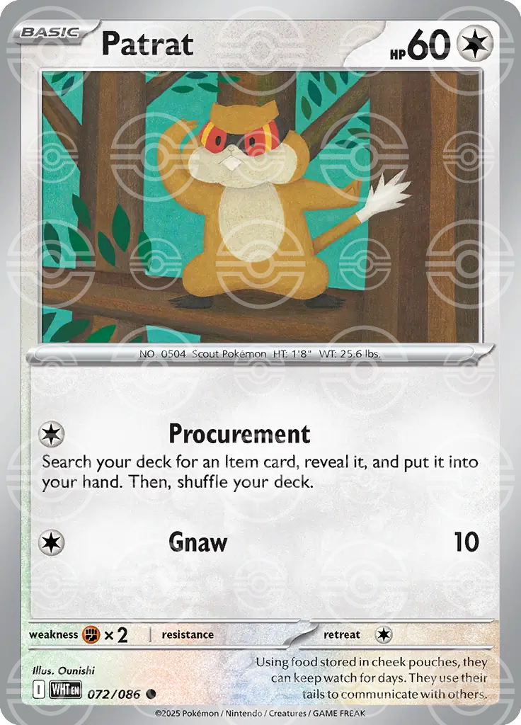 Patrat 072/086 (SV: White Flare)  - Poke Ball Holofoil | Good Games Morley