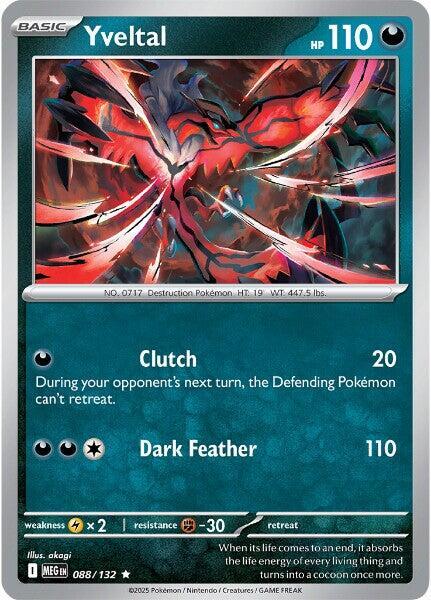 Yveltal 088/132 (ME01: Mega Evolution)  - Holofoil | Good Games Morley