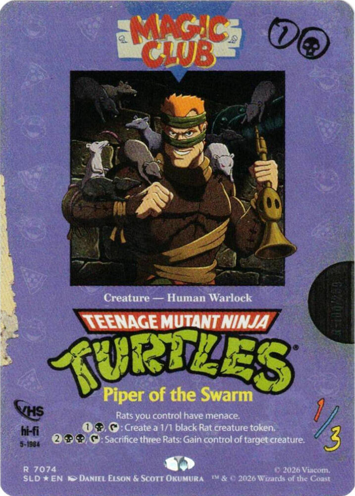Piper of the Swarm 7074 (Secret Lair Drop Series)  - Borderless Foil | Good Games Morley