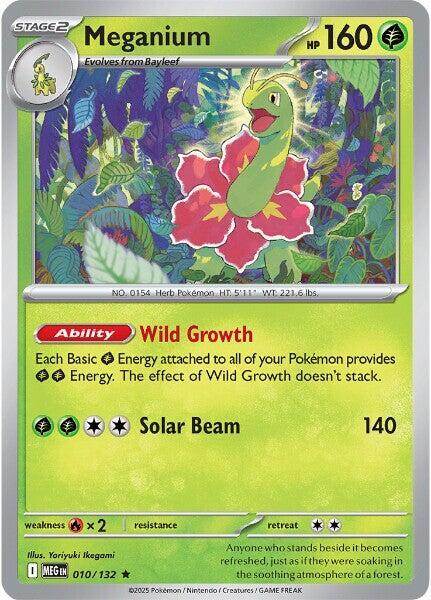 Meganium 010/132 (ME01: Mega Evolution)  - Holofoil | Good Games Morley