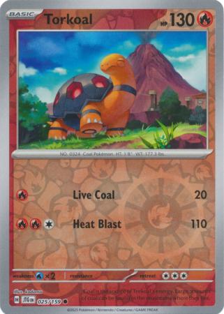 Torkoal 025/159 (SV09: Journey Together)  - Reverse Holofoil | Good Games Morley