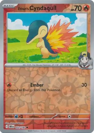Ethan's Cyndaquil 032/182 (SV10: Destined Rivals)  - Reverse Holofoil | Good Games Morley