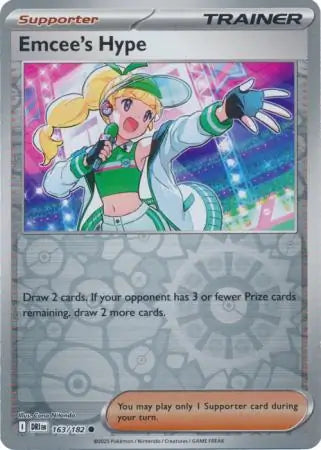 Emcee's Hype 163/182 (SV10: Destined Rivals)  - Reverse Holofoil | Good Games Morley