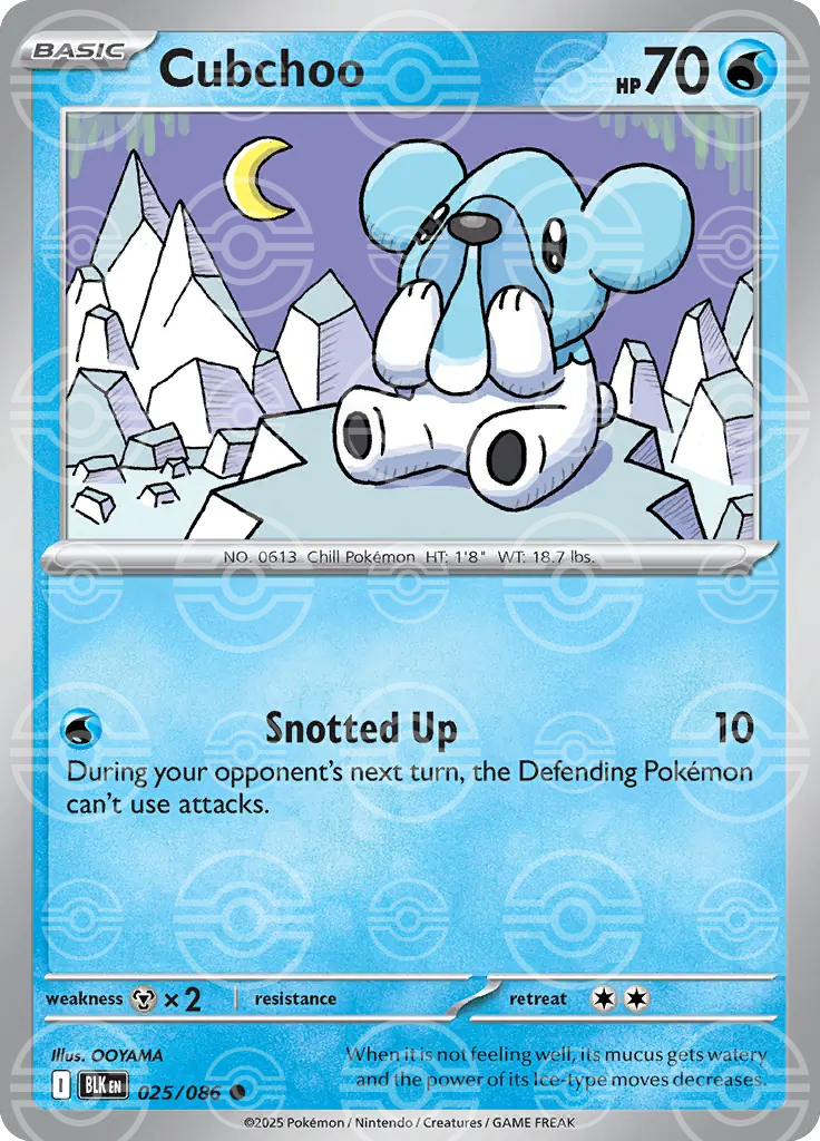 Cubchoo 025/086 (SV: Black Bolt)  - Poke Ball Holofoil | Good Games Morley