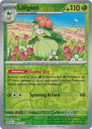 Lilligant 007/159 (SV09: Journey Together)  - Reverse Holofoil | Good Games Morley