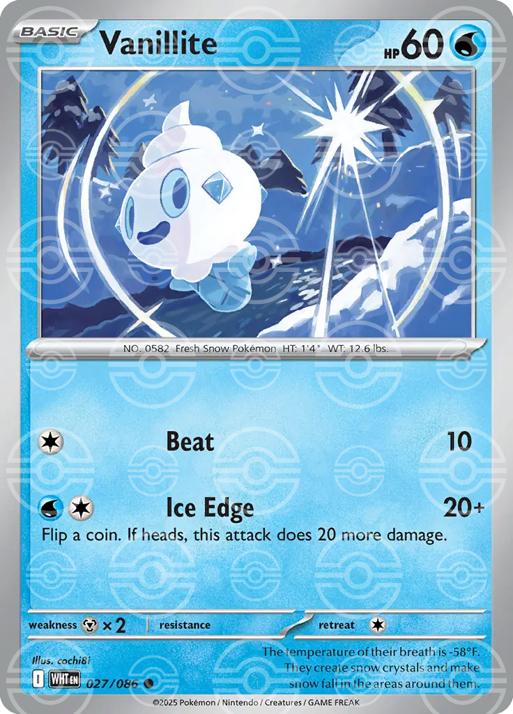 Vanillite 027/086 (SV: White Flare)  - Poke Ball Holofoil | Good Games Morley