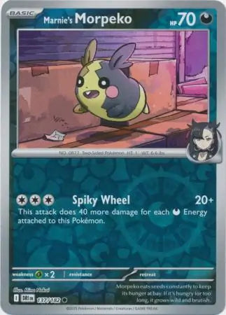 Marnie's Morpeko 137/182 (SV10: Destined Rivals)  - Reverse Holofoil | Good Games Morley