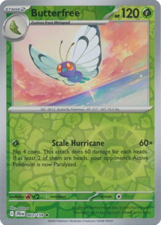 Butterfree 003/159 (SV09: Journey Together)  - Reverse Holofoil | Good Games Morley