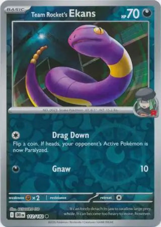 Team Rocket's Ekans 112/182 (SV10: Destined Rivals)  - Reverse Holofoil | Good Games Morley
