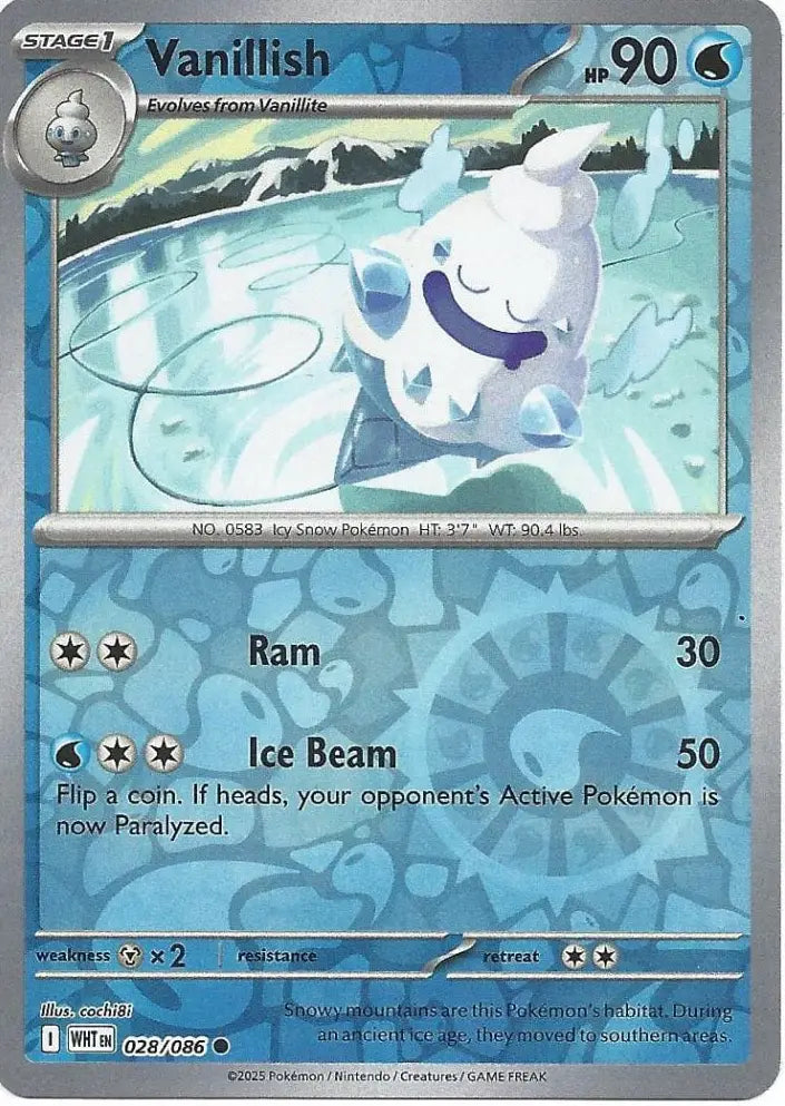 Vanillish 028/086 (SV: White Flare)  - Reverse Holofoil | Good Games Morley