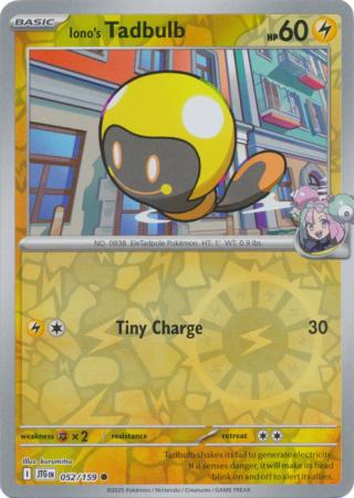 Iono's Tadbulb 052/159 (SV09: Journey Together)  - Reverse Holofoil | Good Games Morley