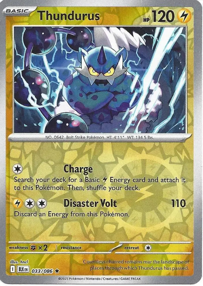 Thundurus 033/086 (SV: Black Bolt)  - Reverse Holofoil | Good Games Morley